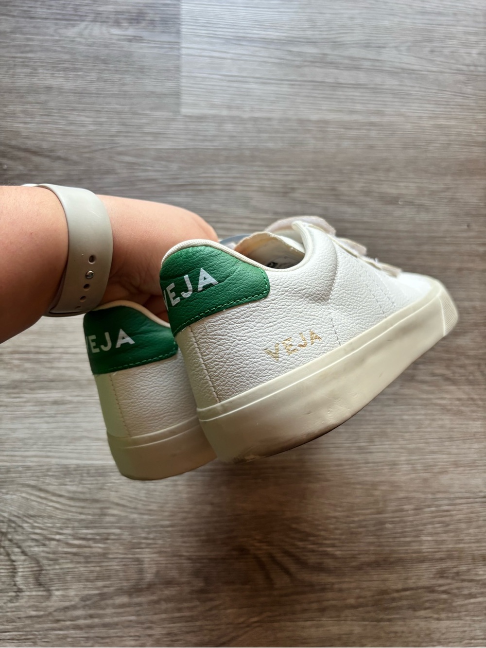 VEJA RECIFE SNEAKER IN EXTRA WHITE & EMERAUDE - Picture 5 of 10